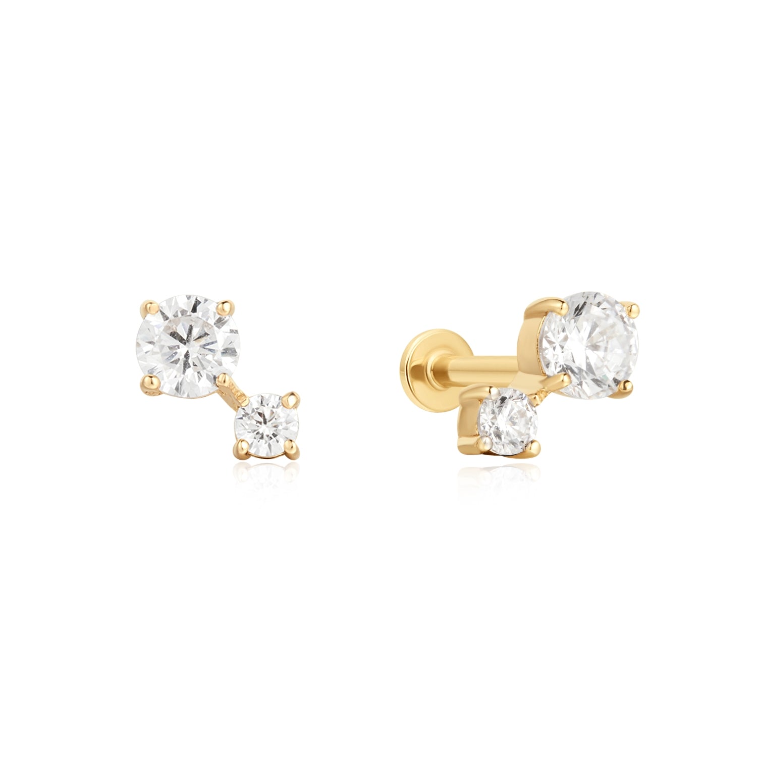 Gemini Round Earrings